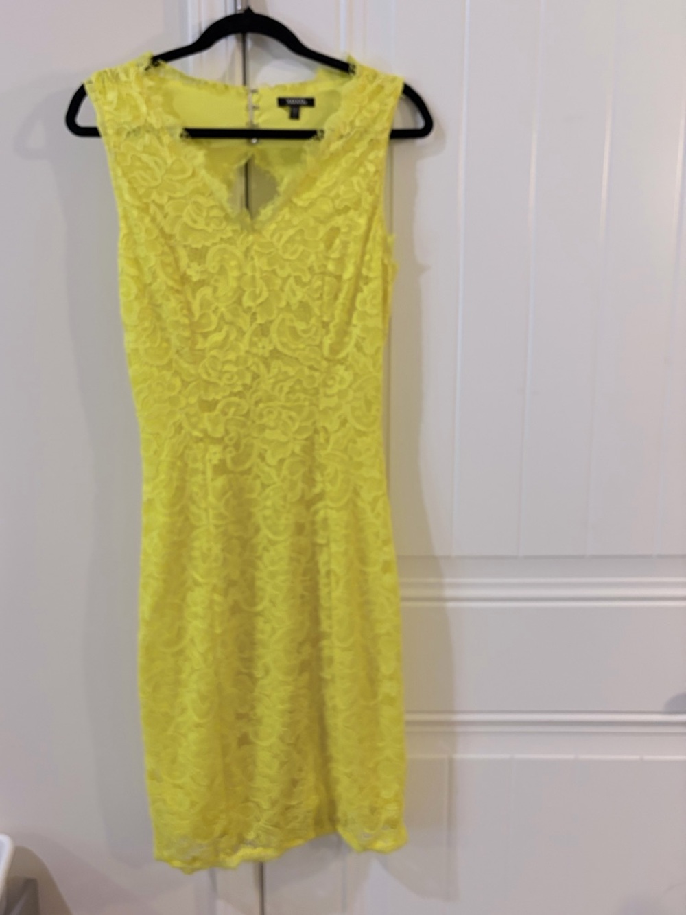 XOXO Yellow Lace Midi Dress